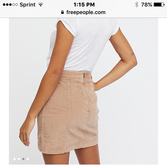 NWT Free People modern femme velvet mini skirt - Picture 3 of 6